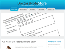 Tablet Screenshot of doctorsnotestore.com